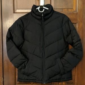 Land's End Black Ski Jacket, Down/ Feather filled.